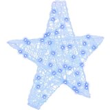 vidaXL 3D zvezda med 50 LED Modra 55 x 53.5 x 10 cm Akril | Shoptok.si