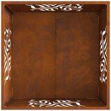 vidaXL Vremensko odporna jeklo/Rjava 60 x 60 x 40 cm Trajno | Shoptok.si