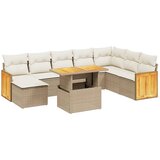 Maison Chic Seti vrtnega pohištva - Vrtna garnitura 9-delna z blazinami bež poli ratan, (21797525) | Shoptok.si