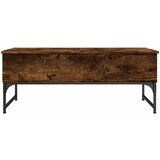  Stolić za kavu dimljena boja hrasta 100x50x40 cm drvo i metal | shoptok.hr
