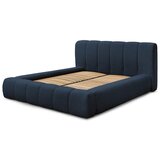 Bobochic Paris Tamno plavi tapecirani bračni krevet s prostorom za odlaganje s podnicom 140x190 cm Denali – | shoptok.hr