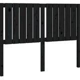  Uzglavlje za krevet crni 125,5 x 4 x 100 cm od masivne borovine | shoptok.hr