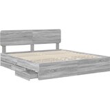  Krevetna konstrukcija s ladicama Sivi Sonoma 180 x 200 cm | Eponuda.com