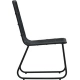  Vrtna garnitura - 7-dijelni vrtni blagovaonski set od poliratana i stakla - Crna Dužina stola 190 cm 6 | shoptok.hr