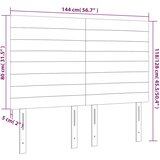  LED uzglavlje svjetlosivo 144x5x118/128 cm od tkanine | shoptok.hr