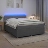  Boxspring krevet s madracem Svjetlosiva 160 x 200 cm Tkanina | shoptok.hr