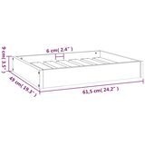  Krevet za pse sivi 61,5x49x9 cm od masivne borovine | shoptok.hr