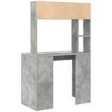  Stol s policom Betonski sivi 91 x 50 x 149 cm Konstruirano drvo | shoptok.hr