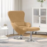 vidaXL Fotelja s Oslonom za Noge Smeđa Baršun | shoptok.hr