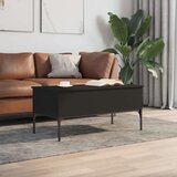  Stolić za kavu crni 100 x 50 x 45 cm konstruirano drvo i metala | shoptok.hr