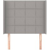  Uzglavlje s ušima svjetlosivo 83x16x118/128 cm od tkanine | shoptok.hr