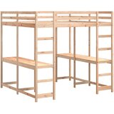  Krevet na kat sa stolom i ljestvama 160x200 cm od borovine | shoptok.hr