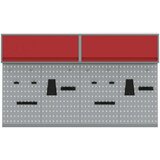  Set od 6 komada alata i ploča za alate montiranih na zid crvena metalna | shoptok.hr