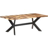 vidaXL Blagovaonski stol 200 x 100 x 75 cm od masivnog drva i šišama | shoptok.hr