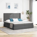  Krevet s od storage Tamno siva 180 x 200 cm Lažna koža | shoptok.hr