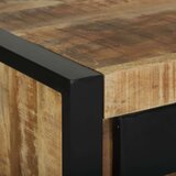  Krajnji Stolovi Prirodno drvo i crna Čvrsto drvo manga Metal | shoptok.hr