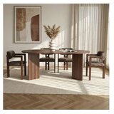 Hanah home Set Trpezarijski sto i 4 stolice Meridia 4 Milano Walnut Dark Walnut Brown Cene