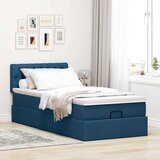  Otomanski krevet s madracem i LED plavi 90x200 cm tkanine | shoptok.hr