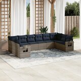  Vrtni set od 10 dijelova s jastucima, sivi poliratan Grey and blue | shoptok.hr