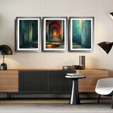 WALLXPERT Ukrasne uramljene slike, 38x53cm, 3 komada, Šarene | Eponuda.ba