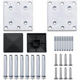 PANEL ograde 2 pcs WPC i aluminij Smeđa | shoptok.hr