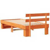  Krevetna konstrukcija s uzglavljem Vosak smeđa 90 x 190 cm | shoptok.hr