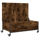  Stolić za kavu s kotačima boja hrasta 91 x 55 x 34 cm drveni | shoptok.hr