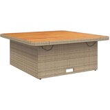vidaXL Vrtni stol bež 110 x 110 x 71 cm od poliratana i drva bagrema | shoptok.hr