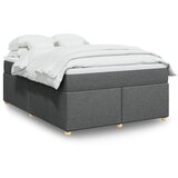Maison Chic Box spring postelja - Vzmetna postelja z vzmetnico temno siva 140x200 cm blago SL5342, (21904548) | Shoptok.si