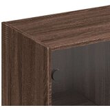 vidaXL Knjižna omara z vrati rjavi hrast 136x37x142 cm inženirski les | Shoptok.si