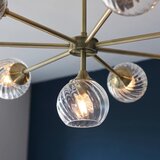  Endon 103172 - Luster na štapu ALLEGRA 8xE14/7W/230V mesing/prozirno | Eponuda.com