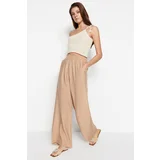 Trendyol Pants - Beige - Wide leg