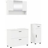  Set namještaja za kupaonicu s ladicama 3 pcs Visoki sjaj bijela | shoptok.hr