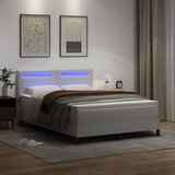  Krevet s opruga kutije Bijelo 140 x 190 cm Umjetna koža | shoptok.hr