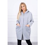 Kesi Insulated sweatshirt with a longer back in gray color | Shoptok.si