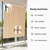  Vanjska roleta narančasto-bijela 150x270 cm od tkanine i čelika | shoptok.hr