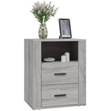  Noćni ormarić siva boja hrasta 50x36x60 cm konstruirano drvo | shoptok.hr