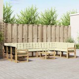  Set vanjskih sofa 11 kom. Bijela i krem | shoptok.hr
