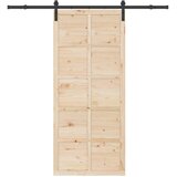  Klizna vrata Prirodna 100 x 208 cm Masivna borovina | shoptok.hr