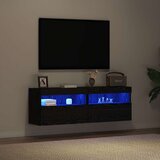 TV zidni ormar s LED svjetlima 2 pcs Crni hrast 60 x 30 x 40 cm | shoptok.hr
