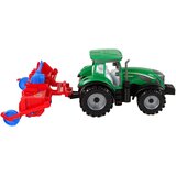 Traktor za igro s kmetijskim priključkom - zeleno/rdeče/modro | Shoptok.si