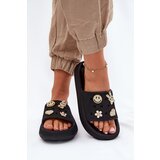 VINCEZA Ladies Foam Slippers With Pins Black 76055 | ePonuda.com
