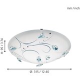 Eglo sorrenta 1 plafonjera/1, led, 16w, 1500lm, prečnik 315, bela/kristali | Eponuda.com