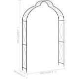  Vrtni luk crni 150 x 34 x 240 cm željezni | shoptok.hr