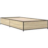  Okvir za krevet boja hrasta 75x190 cm konstruirano drvo i metal | shoptok.hr