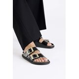 Birkenstock Sneakers Arizona Droplet Buckle Natural Leather Patent High-Shine Black EUR 36 | Shoptok.si