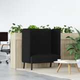 vidaXL visoka sofa Crna 109x56x121 cm Tkanina | shoptok.hr