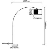 Brilliant Stojeća lampa WILEY 1xE27/60W/230V crna/bež | Eponuda.com