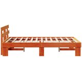  Krevetna konstrukcija s uzglavljem Vosak smeđa 140 x 190 cm | shoptok.hr