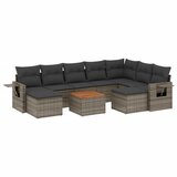 Maison Chic Seti vrtnega pohištva - Vrtna garnitura - Vrtni pohištvo set 10-delna z blazinami siv poli ratan, (21816138) | Shoptok.si